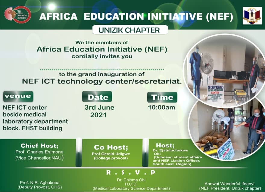 NEF Club, UNIZIK Chapter inaugurates the NEF ICT Centre.